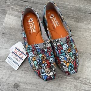 BOBS From Skechers For Dogs Flats Womens 5 WOOF PARTY Slip On Shoes Memory Foam